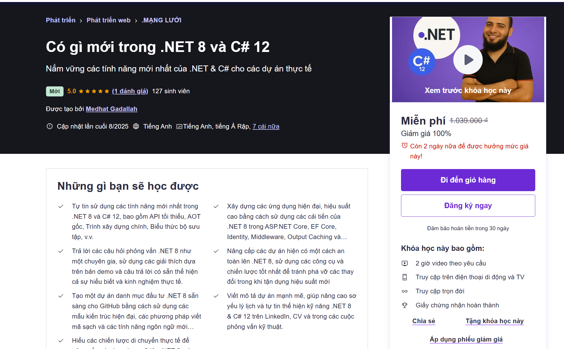 What’s New in .NET 8 & C# 12
